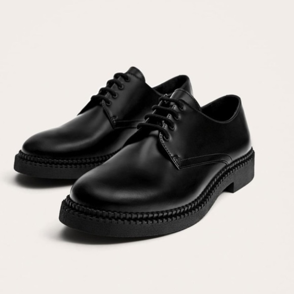 Zara black matte leather new with tags main image 5